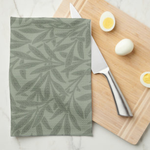 Linge De Cuisine William Morris Motif Saule Antique Vert Sauge