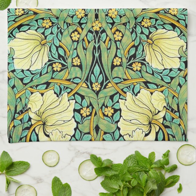 Linge De Cuisine William Morris Pimpernel Style de mission (Plié)