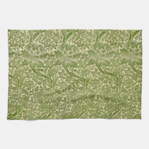 Linge De Cuisine William Morris Rose et chardon vert floral