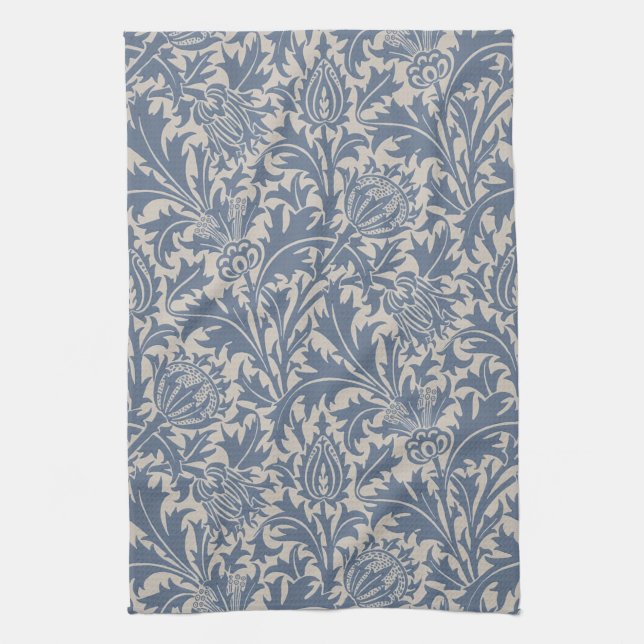 Linge De Cuisine William Morris Thistle Sage Blue Pattern (Vertical)