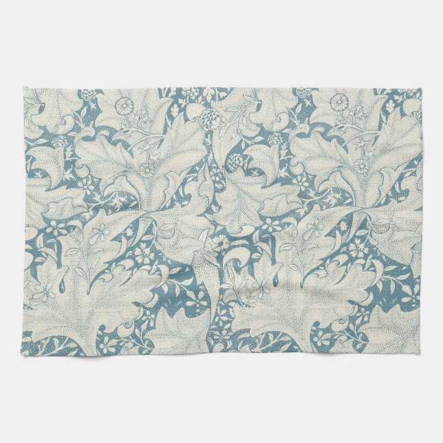 Linge De Cuisine William Morris Wallflower bleu damas floral (Horizontal)