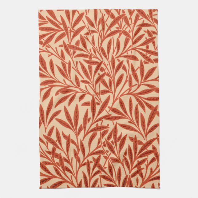 Linge De Cuisine William Morris Willow Motif, Mandarin Orange (Vertical)