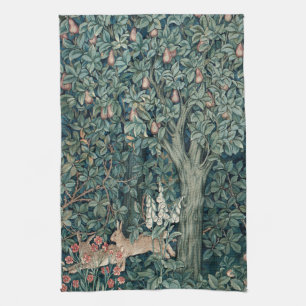 Linge De Cuisine William Morris Woodland Tapestry Rabbits