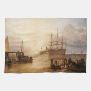 Linge De Cuisine William Turner - Le soleil couchant à travers la v