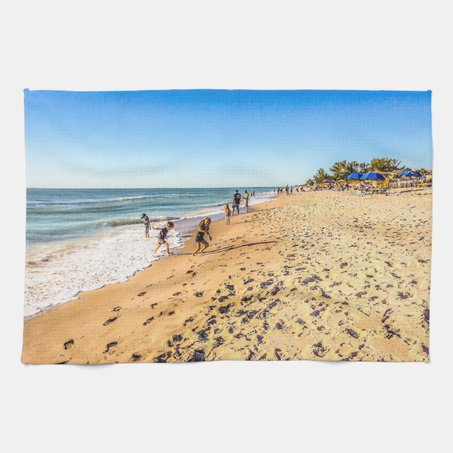 Linge De Cuisine Winter Beach (Horizontal)