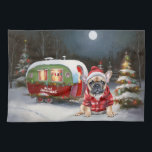 Linge De Cuisine Winter French Bulldog Caravan Christmas Adventure<br><div class="desc">Laissez-vous tenter par la magie d'une nuit d'hiver enneigée alors qu'une caravane glisse gracieusement à travers le paysage illuminé par la lune. La beauté sereine de la neige scintillante et l'éclat enchanteur de la lune créent une scène captivante, promettant une aventure de Noël inoubliable remplie de chaleur, de joie et...</div>
