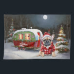 Linge De Cuisine Winter French Bulldog Caravan Christmas Adventure<br><div class="desc">Laissez-vous tenter par la magie d'une nuit d'hiver enneigée alors qu'une caravane glisse gracieusement à travers le paysage illuminé par la lune. La beauté sereine de la neige scintillante et l'éclat enchanteur de la lune créent une scène captivante, promettant une aventure de Noël inoubliable remplie de chaleur, de joie et...</div>