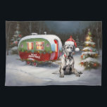 Linge De Cuisine Winter Great Dane Caravan Christmas Adventure<br><div class="desc">Laissez-vous tenter par la magie d'une nuit d'hiver enneigée alors qu'une caravane glisse gracieusement à travers le paysage illuminé par la lune. La beauté sereine de la neige scintillante et l'éclat enchanteur de la lune créent une scène captivante, promettant une aventure de Noël inoubliable remplie de chaleur, de joie et...</div>