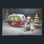 Linge De Cuisine Winter Great Dane Caravan Christmas Adventure<br><div class="desc">Laissez-vous tenter par la magie d'une nuit d'hiver enneigée alors qu'une caravane glisse gracieusement à travers le paysage illuminé par la lune. La beauté sereine de la neige scintillante et l'éclat enchanteur de la lune créent une scène captivante, promettant une aventure de Noël inoubliable remplie de chaleur, de joie et...</div>
