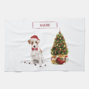Linge De Cuisine Wire Haired Jack Russell Funny Christmas Chien