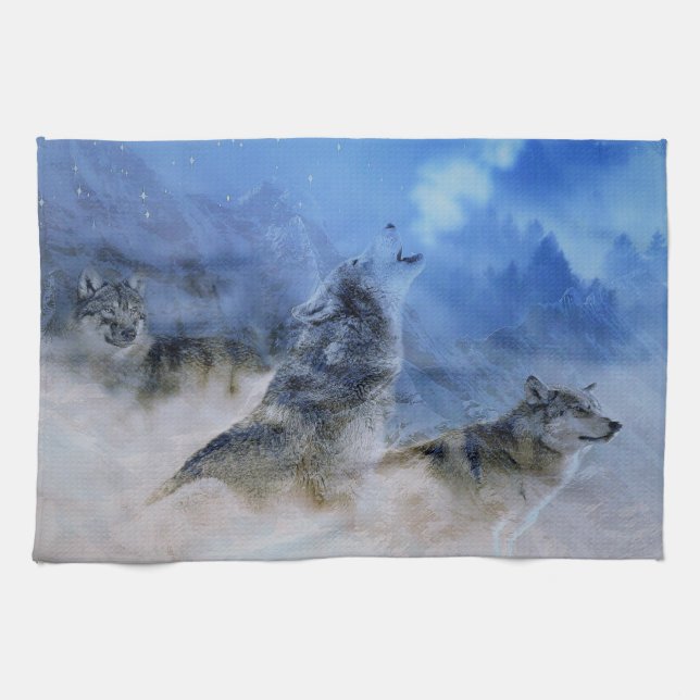 Linge De Cuisine Wolf Spirits (Horizontal)