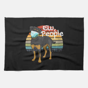 Linge De Cuisine Womens Rottweiler Puppy with Mask
