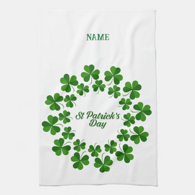 Linge De Cuisine Wreath de la Saint Patrick Thunder_Cove (Vertical)