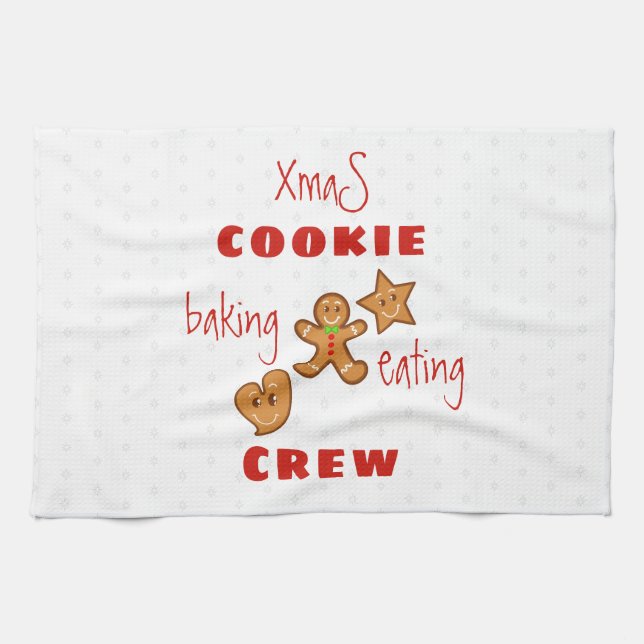 Linge De Cuisine XmaS Cookie Baking&Eating Crew-Red Text (Horizontal)