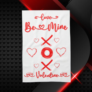 Linge De Cuisine XOXO de Saint-Valentin aux coeurs rouges