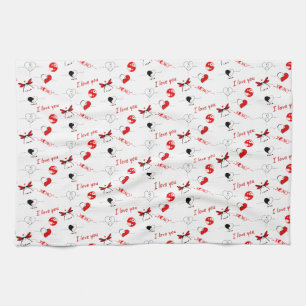 Linge De Cuisine XOXO, je t'aime et je t'aime