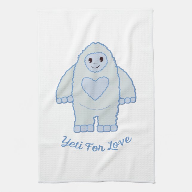 Linge De Cuisine Yéti pour l'amour (Vertical)