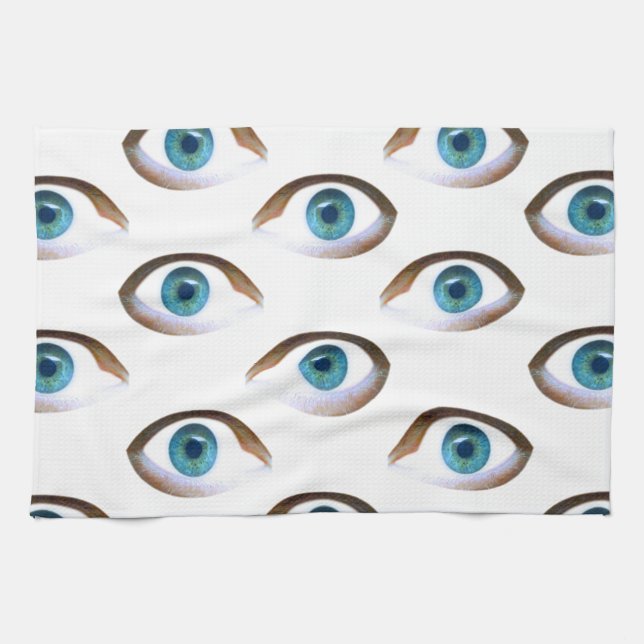 Linge De Cuisine yeux bleus (Horizontal)