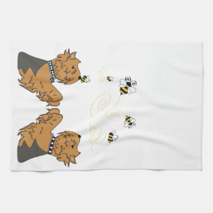 Linge De Cuisine Yorkies et abeilles