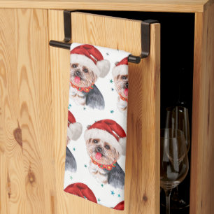 Linge De Cuisine Yorkshire Terrier Race de chien Étoiles de Noël