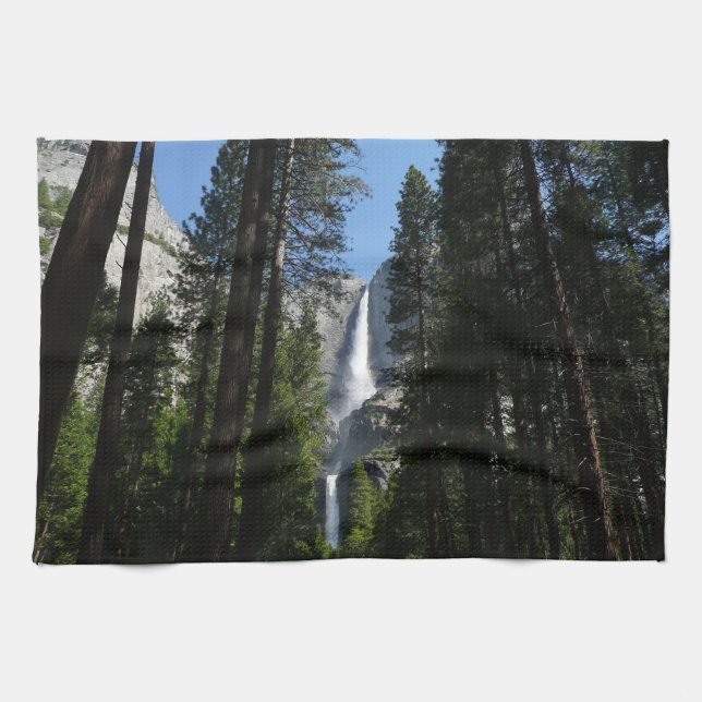 Linge De Cuisine Yosemite Falls et Woods Paysage Photographie (Horizontal)