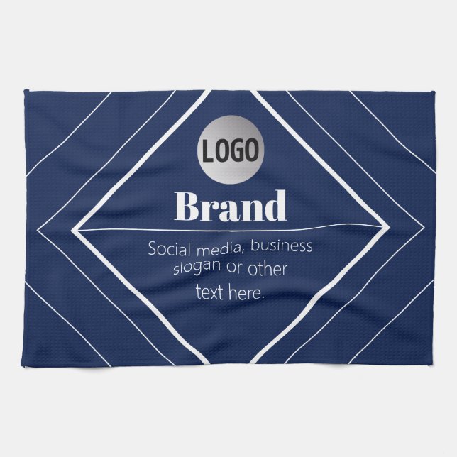 Linge De Cuisine Your Logo & Customizable Modern Design | Navy Blue (Horizontal)