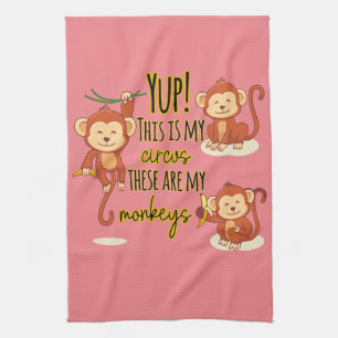 Linge De Cuisine Yup ! C'est mon cirque, ce sont mes trois singes