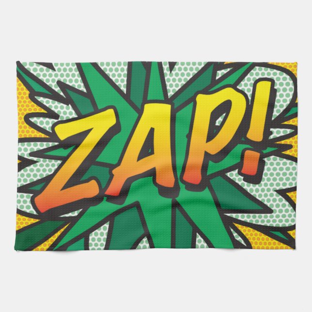Linge De Cuisine ZAP Amusement Rétro Bande Dessinée Pop Art (Horizontal)