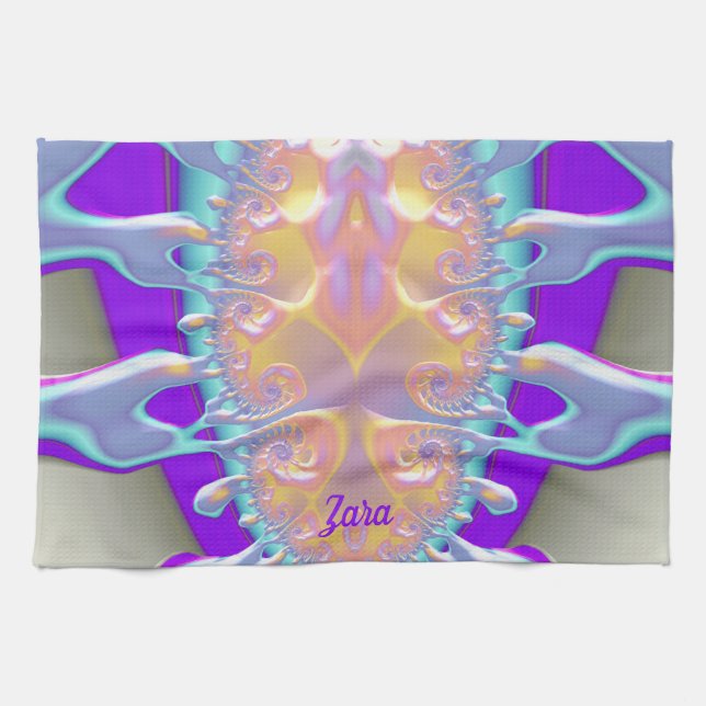 Linge De Cuisine ZARA ~Déversement de peinture 3D ~ Conception frac (Horizontal)