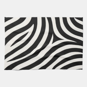 Linge De Cuisine Zebra Stripes Impression moderne