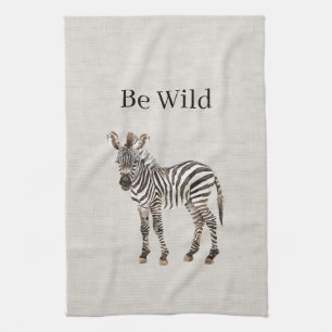 Linge De Cuisine Zèbre Safari Animal Fausse Linen