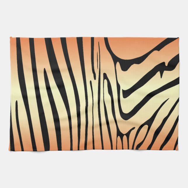 Linge De Cuisine Zesty Zebra Orange (Horizontal)