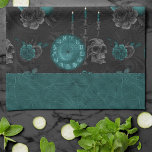 Linge De Cuisine Zodiac Magie | Turquoise foncé vert crâne gothique<br><div class="desc">Idéal pour donner à n'importe quelle chambre un lifting ou une nouvelle sensation pour un do-it-yourself relooking facile ! Une palette sophistiquée de textures moyennes et abstraites mélangées apporte une touche de couleur parfaite à votre style personnel. Aussi transférable à des fournitures scolaires/de bureau, accessoires de fête et plus encore!...</div>