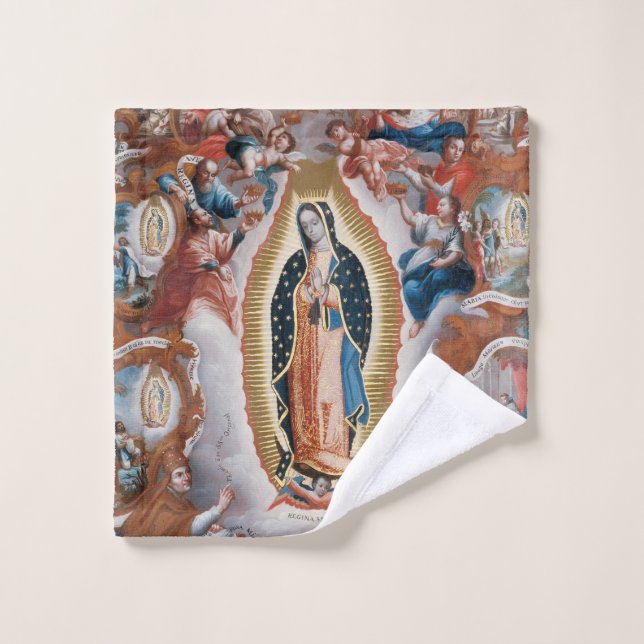 Linge de lavage artistique «Vierge de Guadalupe» (Gant de toilette)