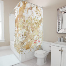 Linge de rideau de douche Beige crème neutre