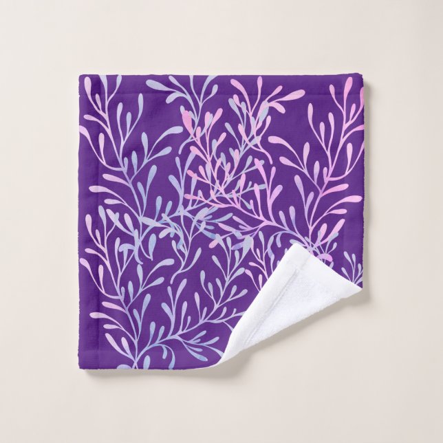 linge de toilette de conception d'algues pourpres (Gant de toilette)