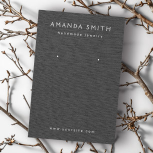 Linge gris foncé look d'oreille carte d'affichage