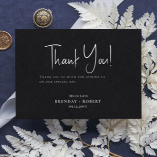 Linge noir Carte de remerciements de bienvenue de 