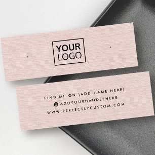 Linge rose logo personnalisé carte d'affichage d'o