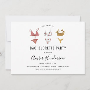 Lingerie Bachelorette Party Invitation