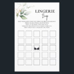 Lingerie de verdure Bingo jeu de douche nuptiale<br><div class="desc">Lingerie de verdure Bingo jeu de douche nuptiale</div>