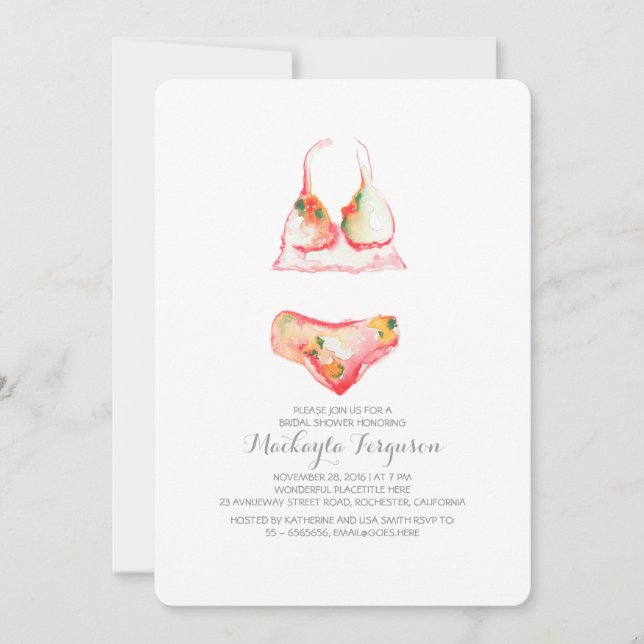 Lingerie Douche nuptiale Invitations (Devant)