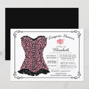 Lingerie nuptiale moderne et amusante Invitation