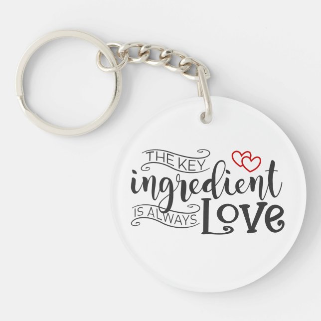 L'ingrédient clé est l'amour Valentine | Porte-clé (Devant)