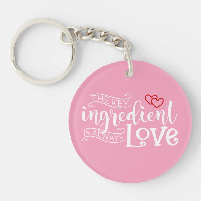 L'ingrédient clé est l'amour Valentine | Porte-clé (Devant)