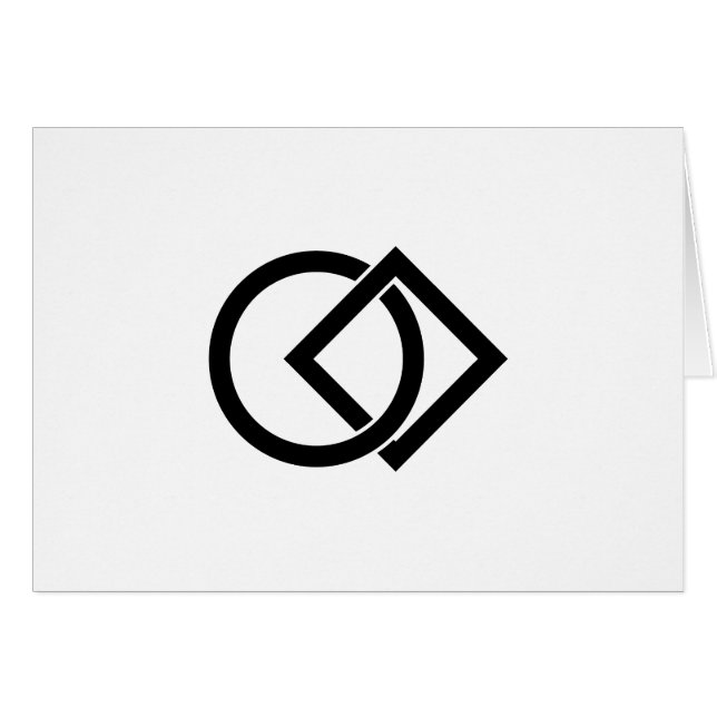 Linked circle and square (Devant horizontal)