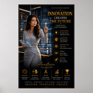 L'innovation crée l'avenir – Affiche de bureau
