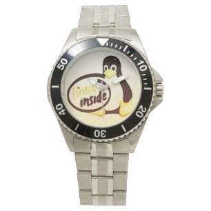 LINUX À L'INTÉRIEUR de Tux la montre-bracelet de