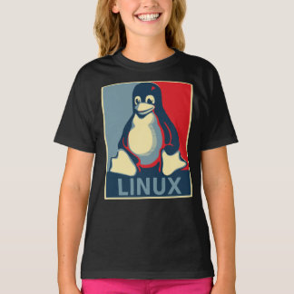 Linux tux pingouin obama poster T-shirt classique