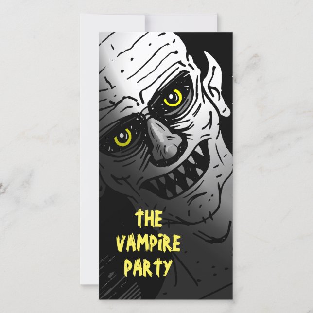 L'invitation à la fête d'Halloween des vampires (Devant)